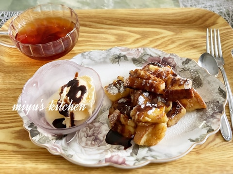 簡単すぎる!バニラアイスでカフェ風フレンチトースト